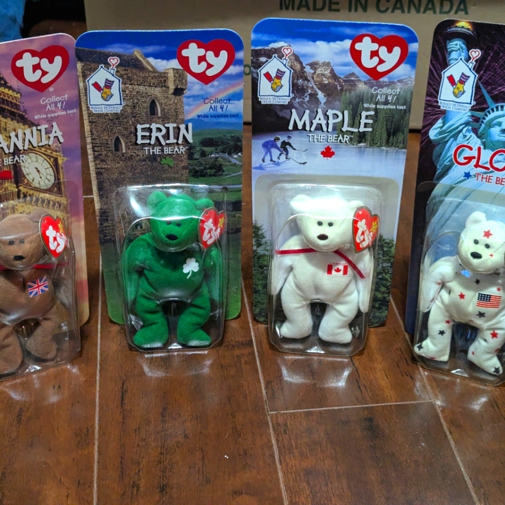 RARE* Set of all 4 1999 McDonald's Beanie Babies Small
